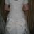 JIM HJELM Off Shoulder White Silk Wedding Gown, Sz 10 23 thumbnail