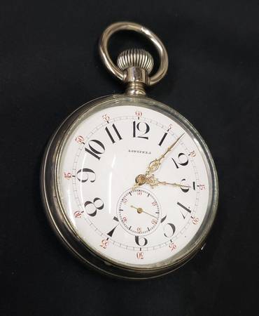 1939 Longines 3" Pocket Watch with Ornate Gold Filigree Hands 1