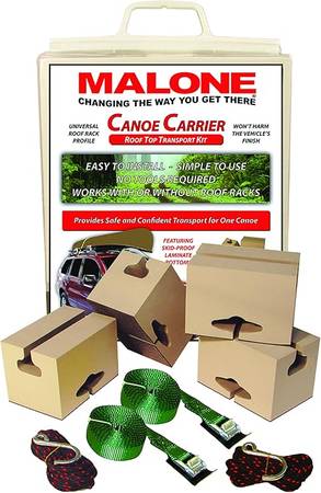 Malone Standard Foam Block Universal Car Top Canoe Carrier Kit 1