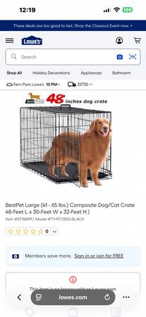 Large dog crate still in box 1
