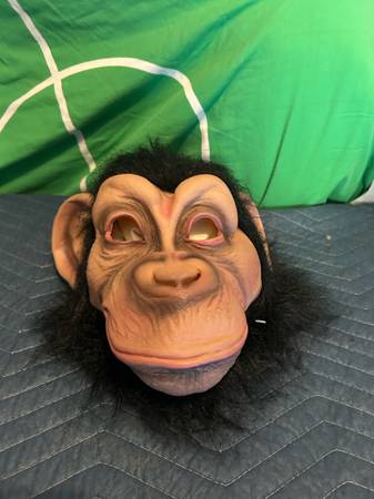 Mask Realistic Monkey Animal Head. 1