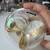 Glasshouse Studio Oil Lamp Vase Orb Signed Art Glass Vintage 3 thumbnail