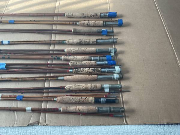 Bamboo fly rods ready to fish collect display resale 8 total $25.00 each from e 1