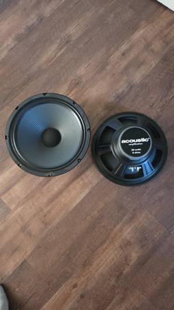 Two ACOUSTIC 12" 8 OHM SPEAKERS 1