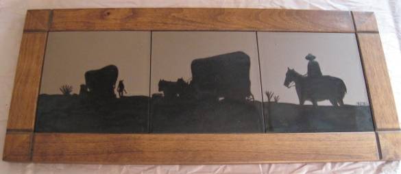 Hand Crafted Horse Tile Decoration 1