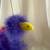 Charming Purple and Red Feathered Flamingo Hand Marionette - With Char 2 thumbnail