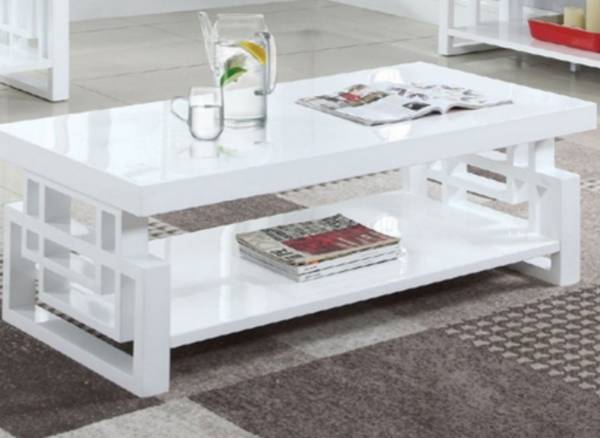 Glossy white coffee table 1