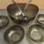 Salad Bowl Set for 4 + Serving Spoon Fork - Smoked Glass Look Acrylic 1 thumbnail