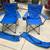 Two blue high back folding lawn / quad chairs with carry bags. 1 thumbnail