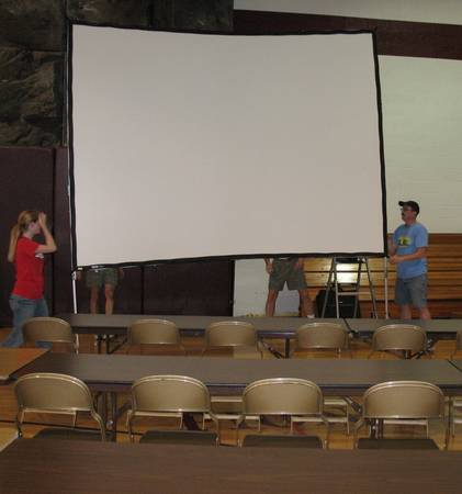 Two Large Da-Lite Projector Screens 1