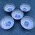 Chinese Dragon Blue White Rice Bowl Set 4 thumbnail