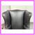 Vintage Chippendale Style Black Leather Arm Chair + Ottoman, Set 9 thumbnail