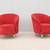 Contemporary Martin Brattrud Kinsale Red Barrel Lounge Chairs, a Pair 4 thumbnail