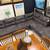Dark Brown Microsuede 2pc Sectional 2 thumbnail