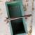 VINTAGE WOODEN GREEN TRUG WITH SHOVEL 2 thumbnail