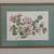Large. signed vintage Floral litho in matted 30" by 24" glass frame. 1 thumbnail