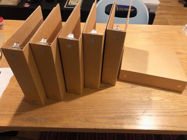 NEW Kraft Paper 2 inch 3 Ring Binders Brown Cardboard 1