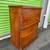 Vintage mid century modern walnut four drawer dresser 3 thumbnail