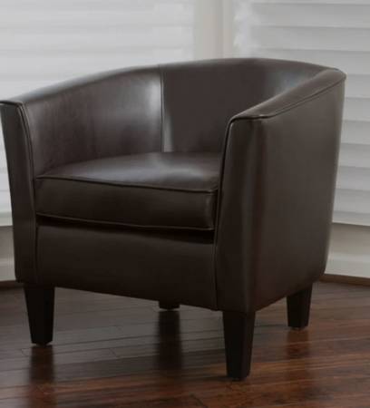 Accent Club Chair Dark Brown 1