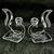 Pair of Vintage mid century New Martinsville Flame or Squirrel tale Candlesticks 4 thumbnail