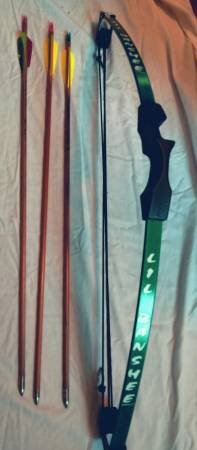 L'l Banshee compound bow  +  fiberglass youth bow 1