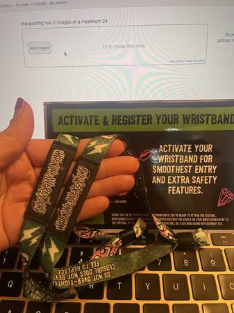 TWO When We Were Young GA Wristbands Saturday 10/18 – In Hand 1