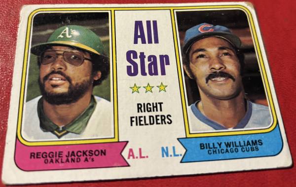 Reggie Jackson Billy Williams Hall Of Fame Oakland/Cubs baseball card 1