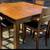 Very Nice Sturdy Solid Wood Pub Table W/4 24” Padded Stools 13 thumbnail
