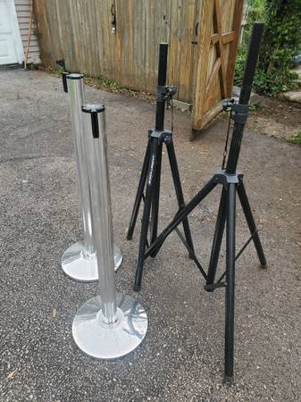 Speaker stands and Queue stanchions 1