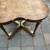 Brass and Burl quatrefoil end table by Mastercraft A125 5 thumbnail