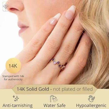 14K Gold Amethyst Ring - Size 6 - February Birthstone - New in Box - $175 (Bradley Beach)63440230855937121