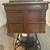 Antique White Rotary Treadle Sewing Machine Tiger Oak Cabinet 4 thumbnail