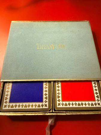 Vintage 1970 Original Tiffany & Co 2-Set Playing Cards 1