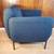 Blu Dot Puff Puff Lounge Chair in Society Blue Maharam Tweed 7 thumbnail