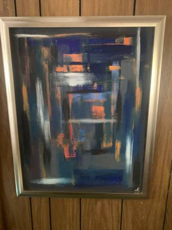 ABSTRACT PAINTING - NICE CONDITION - DELIVERY AVAIALBLE 1
