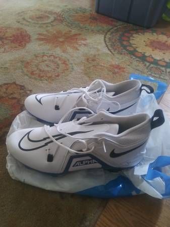 NIKE ALPHA CLEATS, NEW. SIZE 18" 1