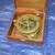Vintage brass compass in teak box 7 thumbnail