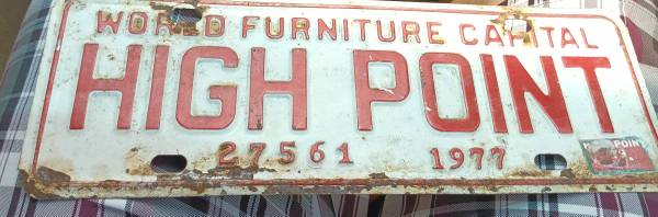 High Point License plate 1