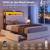 Upholstered Twin LED Bed Frame with 2 Storage 2 thumbnail
