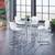 Counter-Height 39” Round Glass Dining/Bar Table with Chrome Legs 1 thumbnail