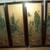ASIAN 4 WALL ART PANELS FRAMES GLASS W STONE PICTURE 3 thumbnail