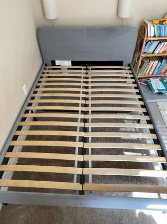Ikea SLATTUM upholstered double bed frame for free 1