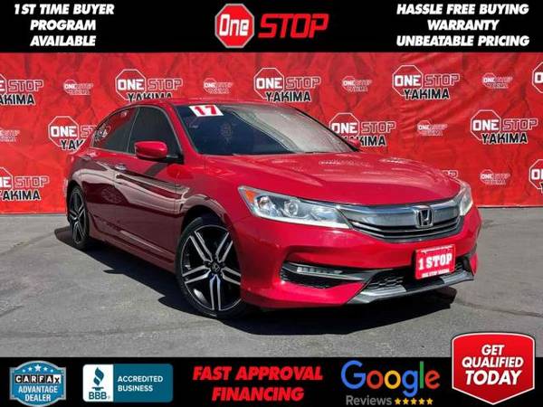 2017 Honda Accord Sedan Sport SE sedan San Marino Red - $11,888 (CALL 509-587-3363 FOR AVAILABILITY)63470421310595120