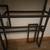 Industrial Console Table Antique Glass Mirrored Top 13 thumbnail