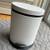 White Metal Step Trash Can 1 thumbnail