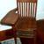 ANTIQUE DESK CHAIR Writing Eat Tray 1930's School Vintage Wood Seat 1 thumbnail