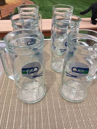 Seattle Seahawks NFL Vintage Beer Mugs 1