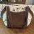 Leaf Print Tote Bag or Handbag, Brown & Cream Lightweight Tote Bag 12 thumbnail