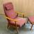 1960s Norwegian Teak and Beech High Back Reclining Chair and Ottoman 5 thumbnail