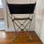 Vintage Chrome Folding Director’s Chair — Black Leather, Welded Frame 6 thumbnail
